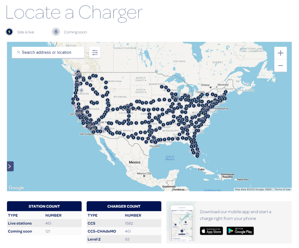 Electrify America Map